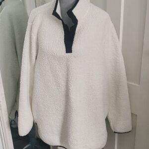Lands End womens faux sherpa cozycore fleece pullover 🐑 Size 2X
